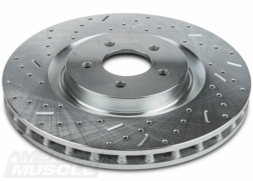Drilled and Slotted Carbon Graphite Rotor for 2007-2014 Mustangs