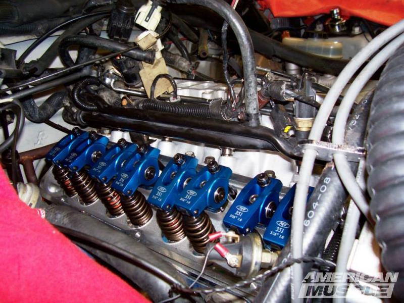 Valvetrain Components Exposed on a Foxbody Mustang