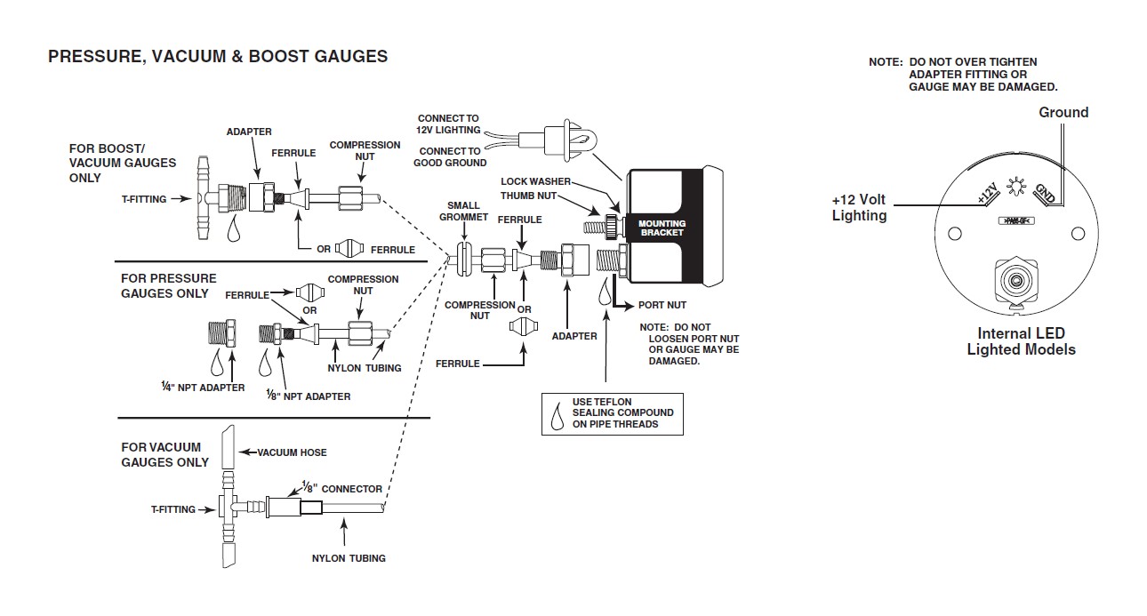 temperature gauge hook up drawing