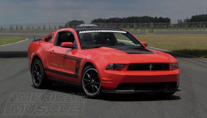 Boss 302 Mustang with a Staggered Wheel Setup