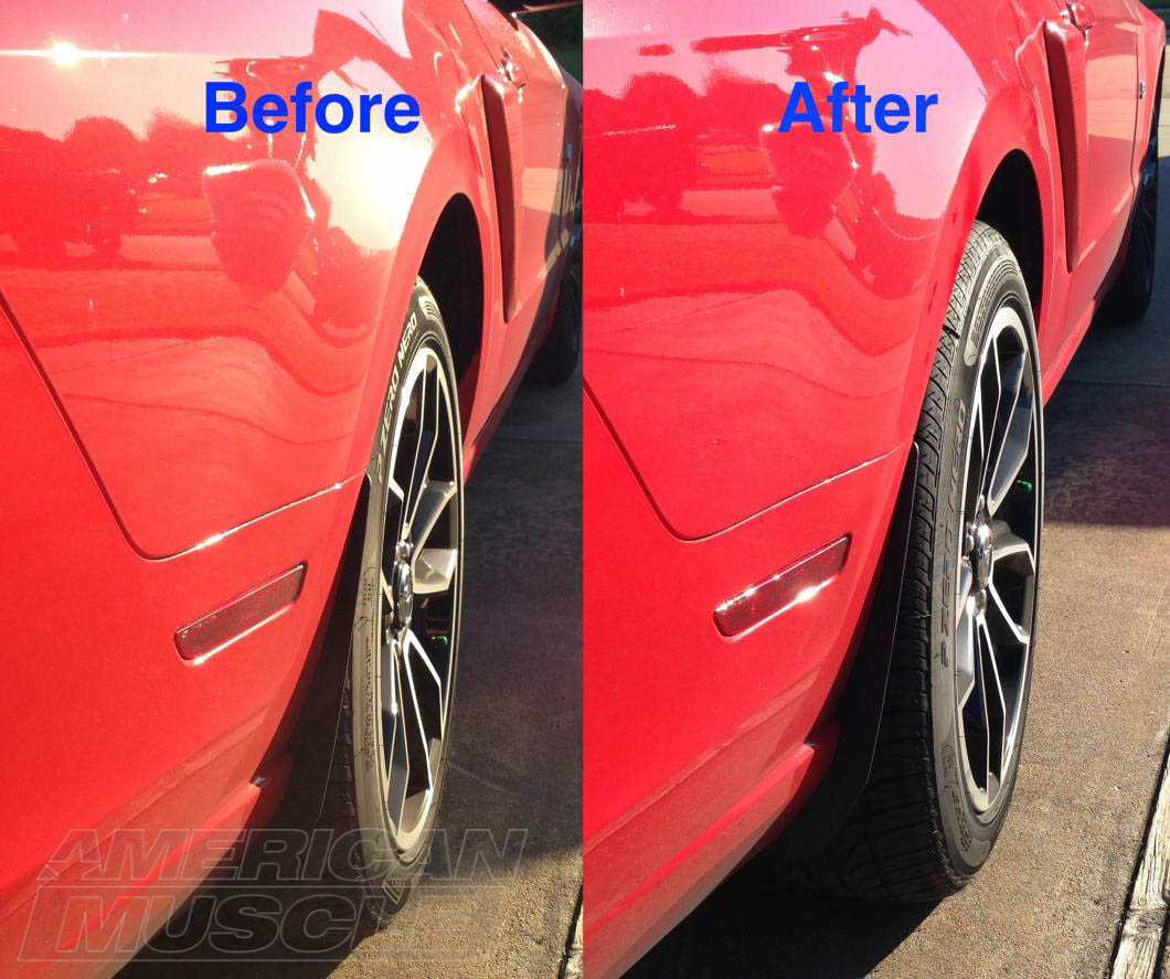 Before & After 1in Mustang Wheel Spacers