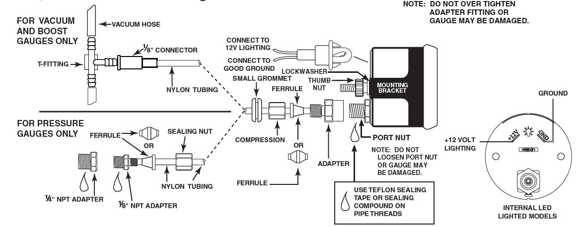 Auto Gauge Tachometer Wiring Diagram from lib.americanmuscle.com