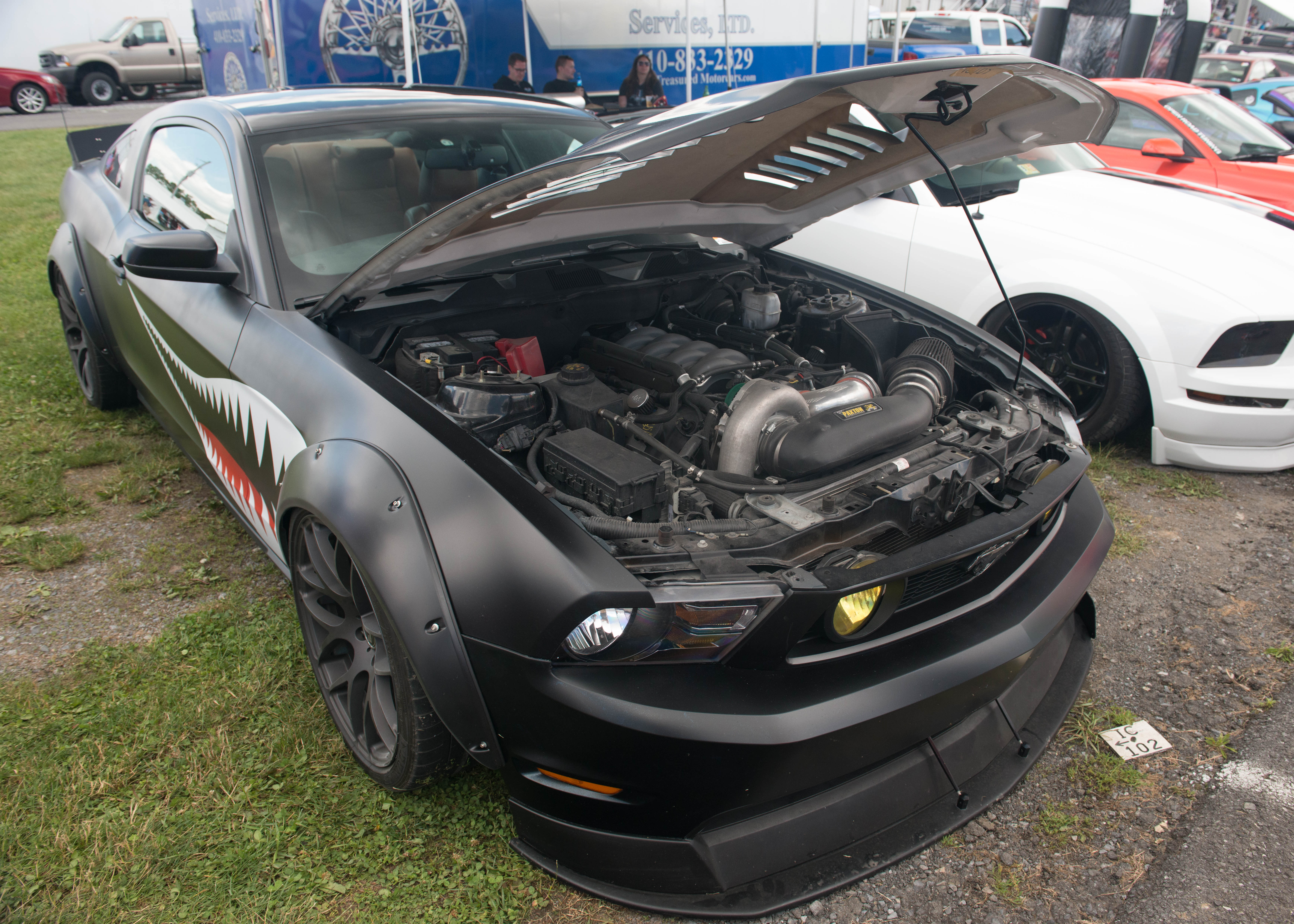 2010-2014 Mustang at Carlisle with a Large Single Turbo