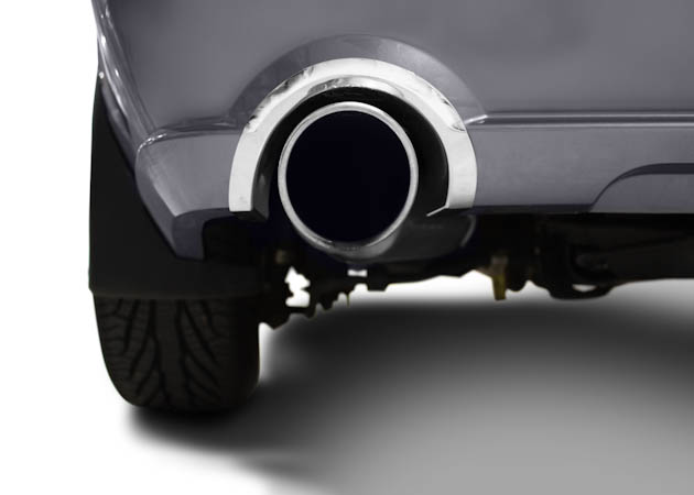 Mustang Rear Exhaust Tip Close Up View